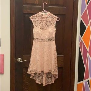 Pink Floral and Lace Dress